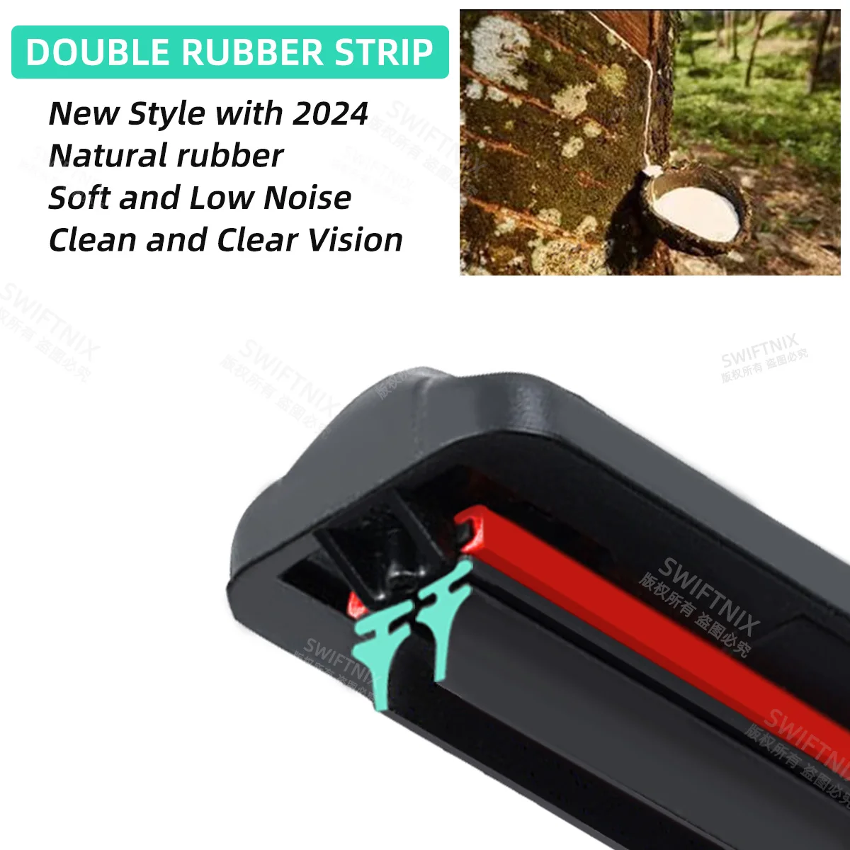 Двойные резиновые щетки стеклоочистителя автомобиля для Chery COWIN X5 2017-2019