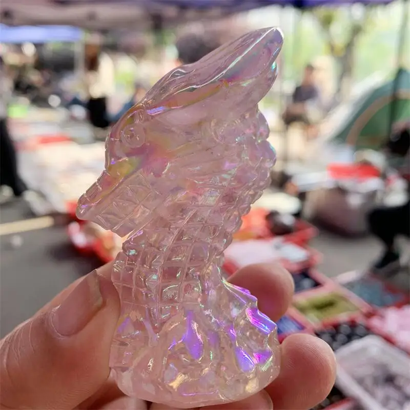 Фигурка дракона грифона из натурального кварца ауры ремесла Исцеляющие