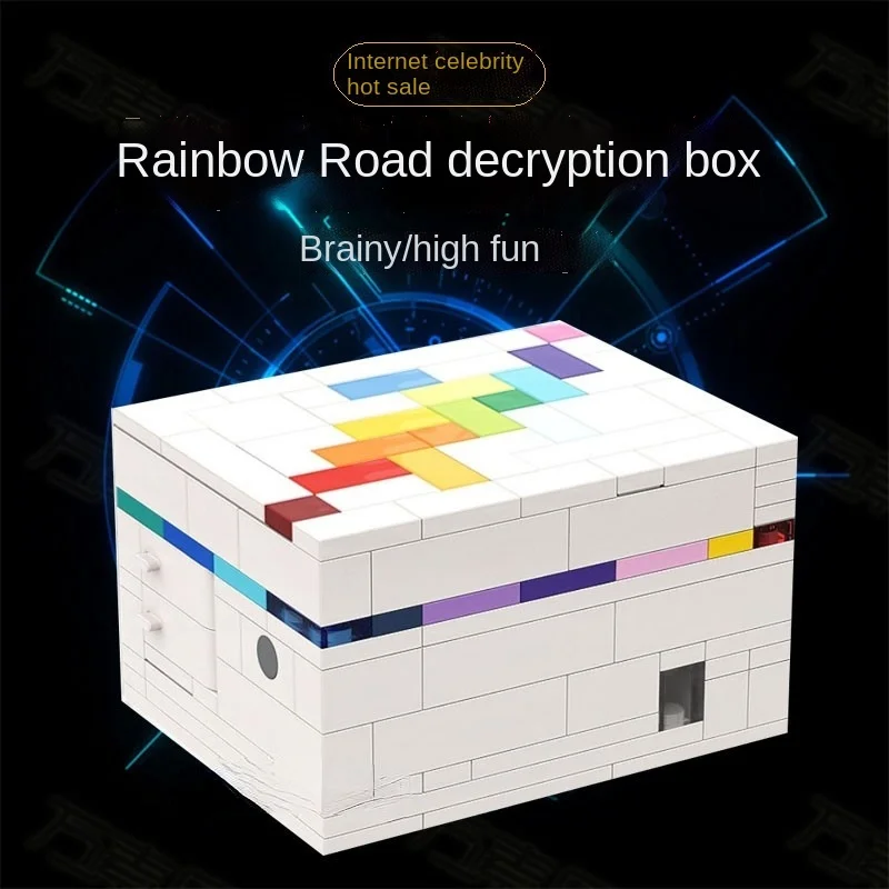 

Compatible With C3 Rainbow Road Puzzle 10-Level Difficulty Decryption Box Puzzle Box Building Blocks Educational Brainy Toys