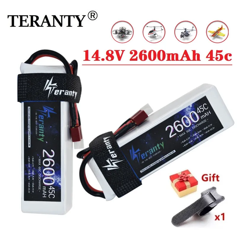 

4s 2600mAh 14.8V 45C LiPo Battery With T XT30 XT60 Plug For RC Helicopter Aircraft Quadcopter Cars Airplane 14.8V 4S Battery