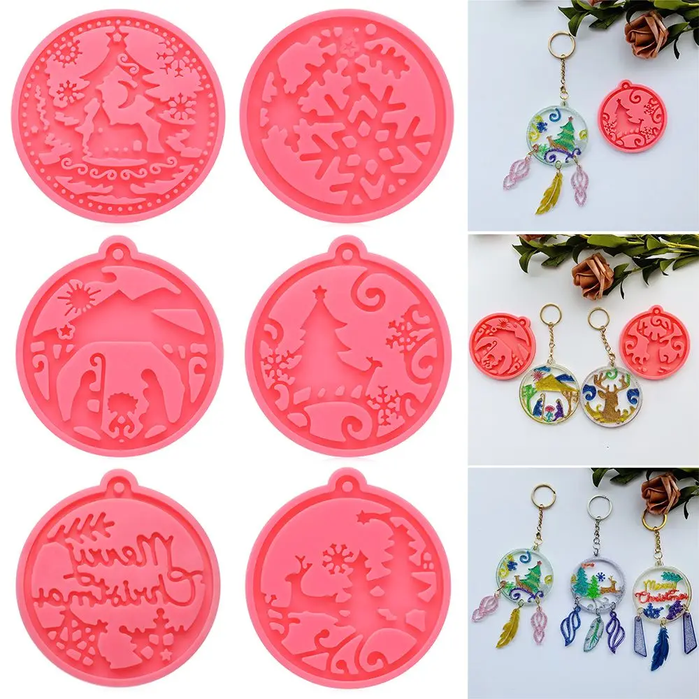 

Merry Christmas Ball Keychain Silicone Mold Silicon Resin Mold Rubber Mold DIY Epoxy