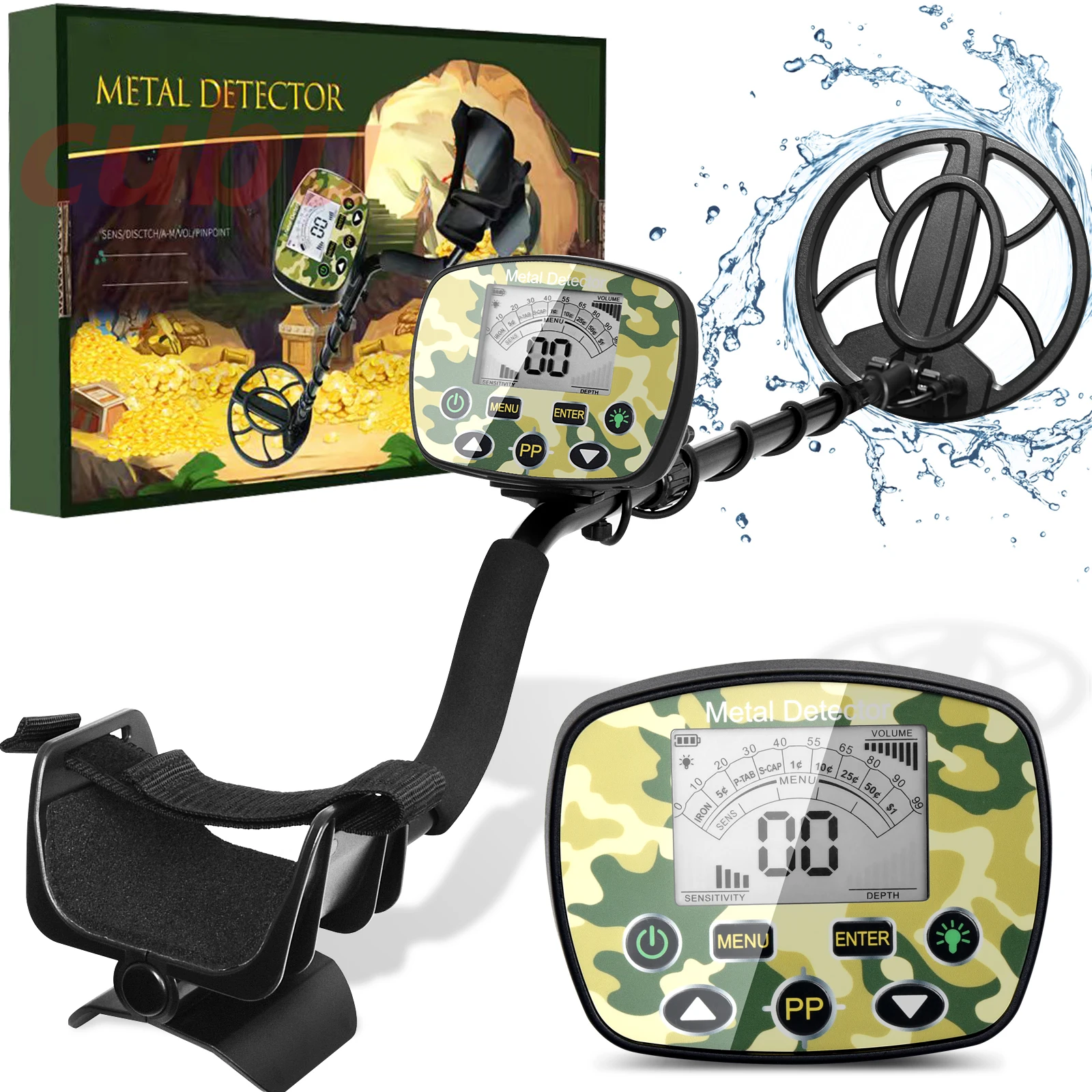 

Ручной металлоискатель, глубина 2,5 м, серебристый Профессиональный фотодетектор