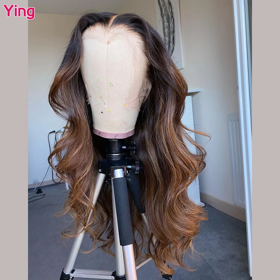 Ying Hair 1B Root Omber Brown 5x5 Transparent Lace Wig 13x4 Lace Front Wig 12A Remy Human Hair 13x6 Lace Front Wig PrePlucked
