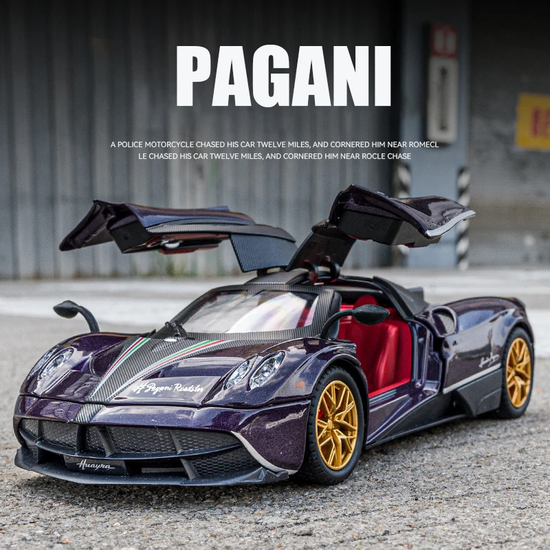 

1:24 Pagani Huayra Dinastia Supercar Alloy Car Toy Car Metal Collection Model Car Sound and light Toys For Children