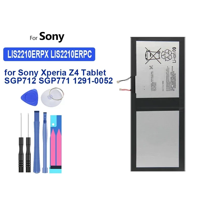 Сменный аккумулятор емкостью 6000 мАч LIS2210ERPX LIS2210ERPC для Sony Xperia Z4 Tablet SGP712 SGP771 1291-0052