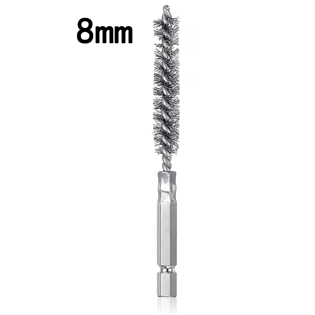 

8/10/12/15/17/19mm Stainless Steel Wire Cleaning Brush Rust Remover Chimney Washing Polishing Tool For Power Drill Impact Driver