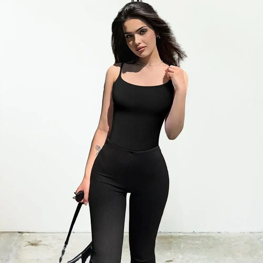 

Женский комбинезон, дышащее Женское боди с треугольным вырезом, универсальные стильные летние Однотонные трусы, жилет, боди