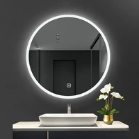 electric vanity round bathroom mirror led light smart illuminated bathroom mirror design custom espejo bathroom accessories