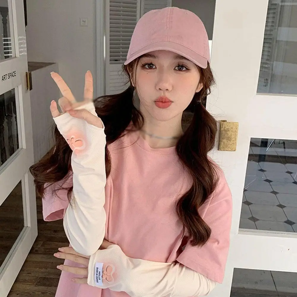 Женские летние шелковые солнцезащитные рукава с бантом для езды на велосипеде