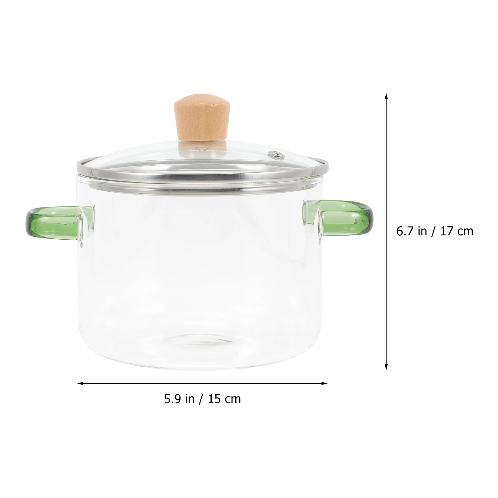 

Clear Saucepan Heat-resistant Glass Pot Pots Cooking Chicken Mushroom Soup Lids