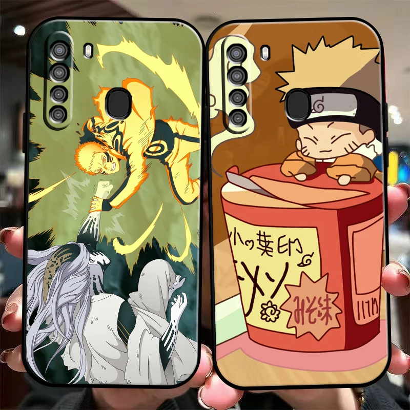 

Японский чехол для телефона с аниме Наруто для Samsung Galaxy A01 A02 A10 A10S A31 A22 A20 4G 5G Funda Coque Carcasa Black Back