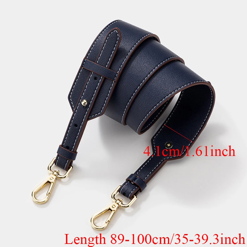 Fashion Leather Wide Bag Cross Adjustable Shoulder Bag Cross-body Leather Strap High-quality Bag Accessory Solid Color