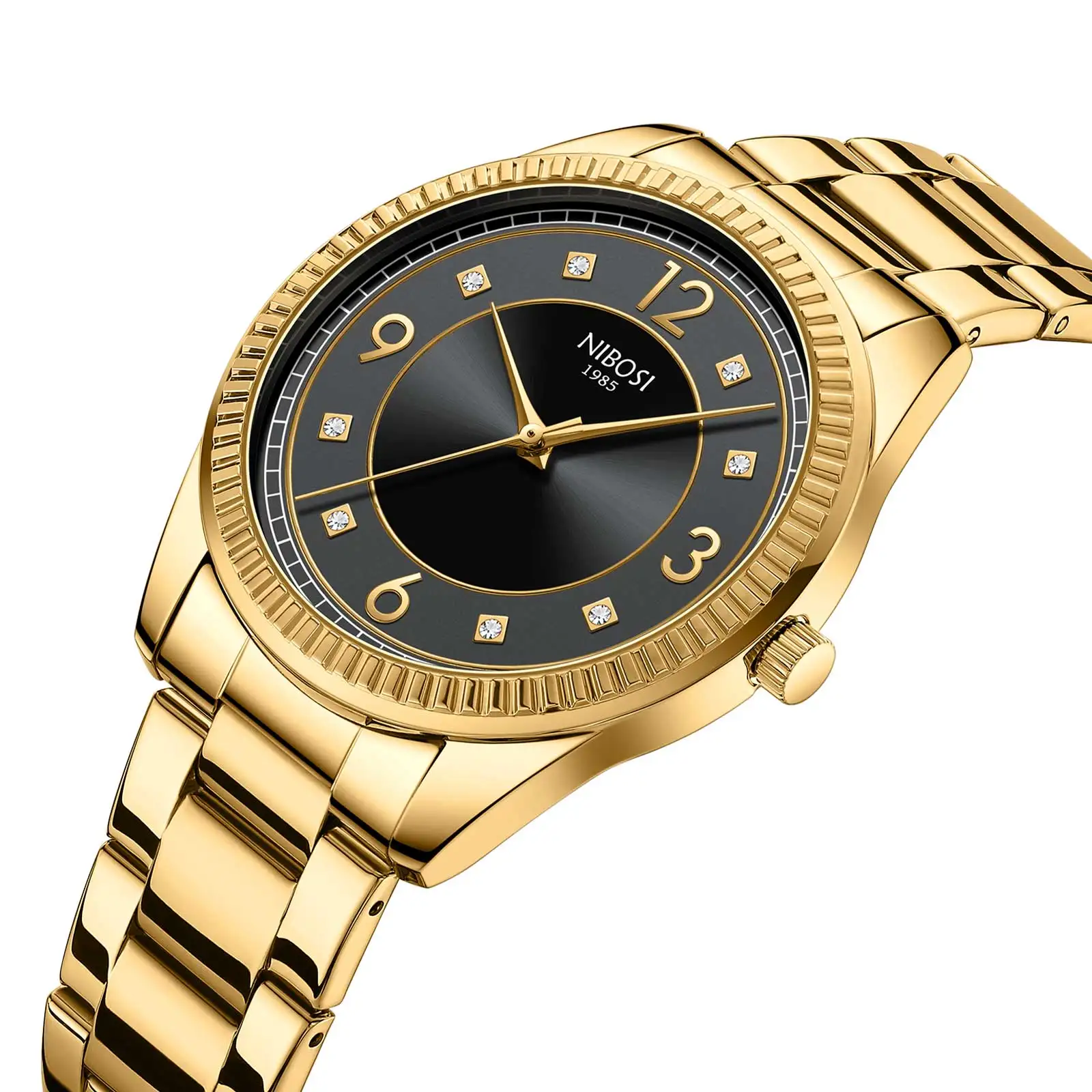 NIBOSI 2023 New Fashion Casual Women's Watch Diamond-Set British Clock Luxury Brand All Steel Watch Relogio Masculino Reloj