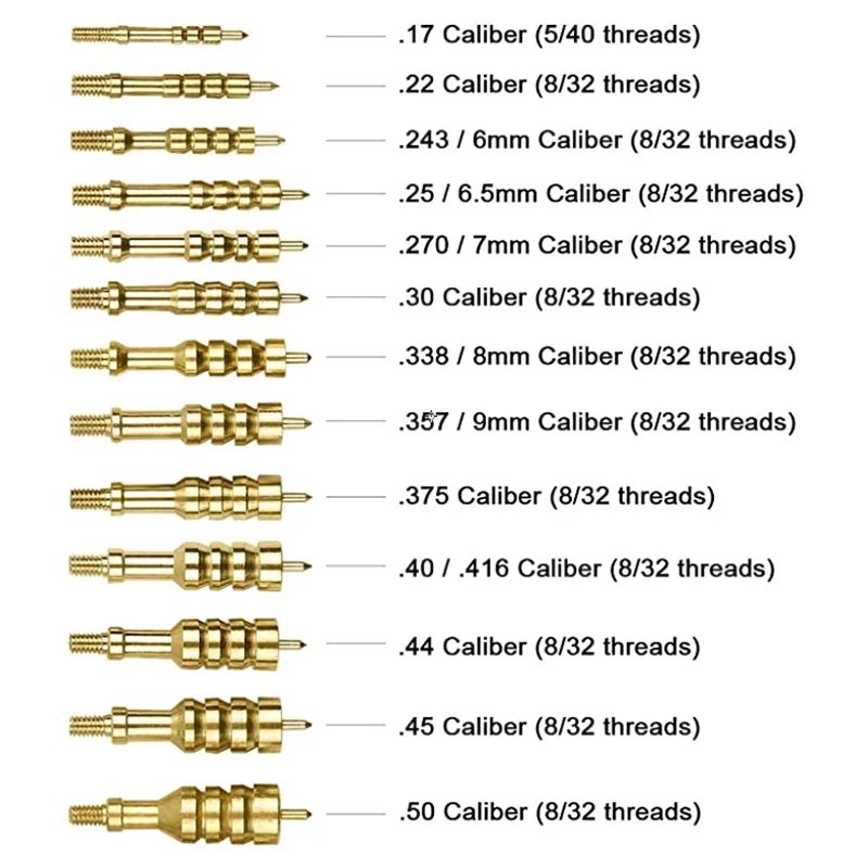 

Hunting 13 Piece Brass Jag Set with Storage Case Fit Rifle Shotguns Pistol Cleaning Maintenance