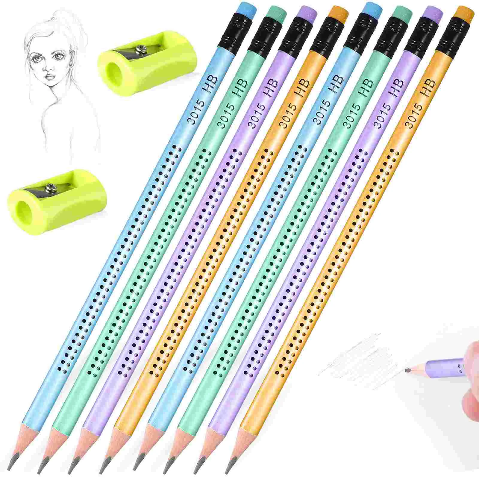 

Set Student Kids Suit 2023 Graduation Gifts Wood Graphite Writing Pencils