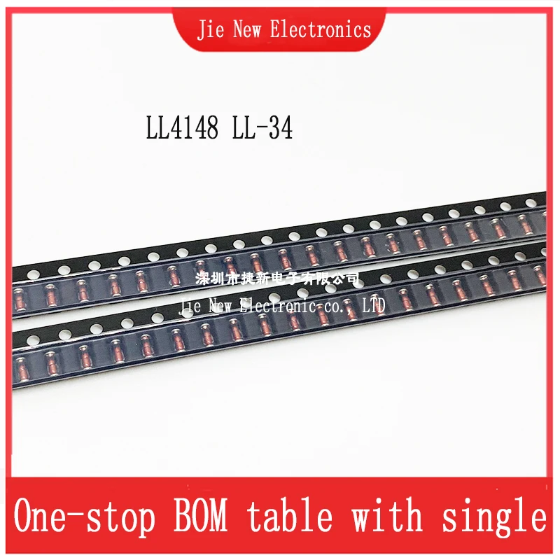 

100PCS Zener diode 1N4148 DO-35 LL4148 LL-34 Glass Cylinder 1206 Package