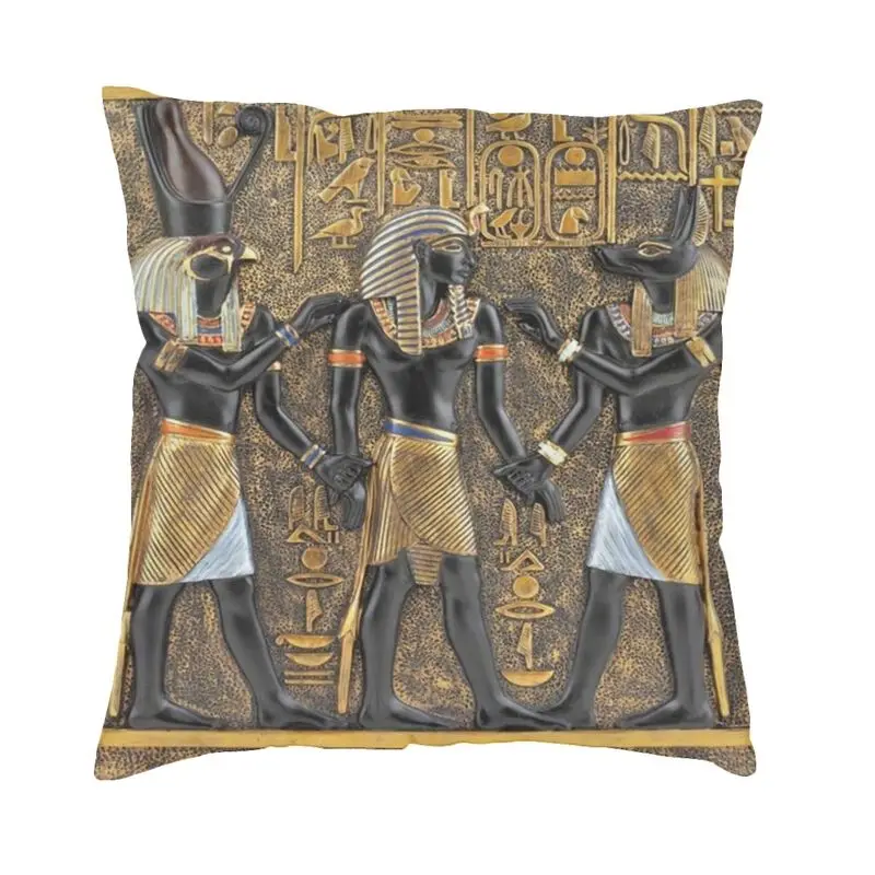 

Наволочка для подушки 40 х40 из полиэстера с изображением древнего бога египта хора и Анубиса, декоративная подушка для автомобиля и гостиной