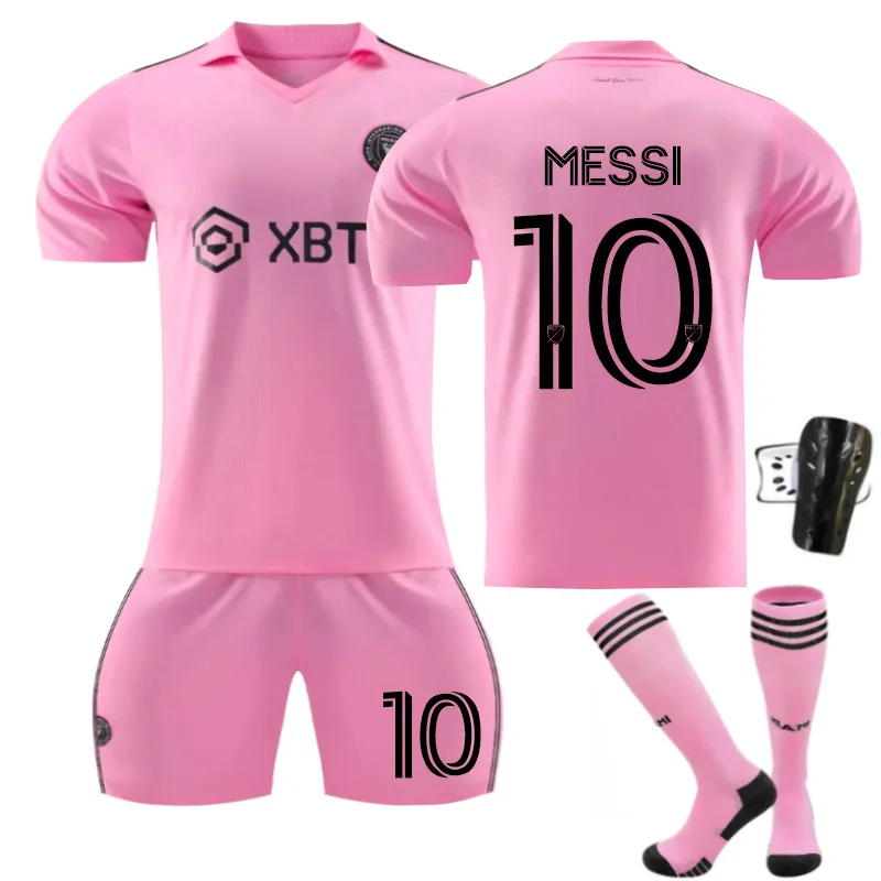 

23 New Miami Jersey Set Messi T-shirt Home/Away Football Sports Adult Children's Training Soccer Jersey