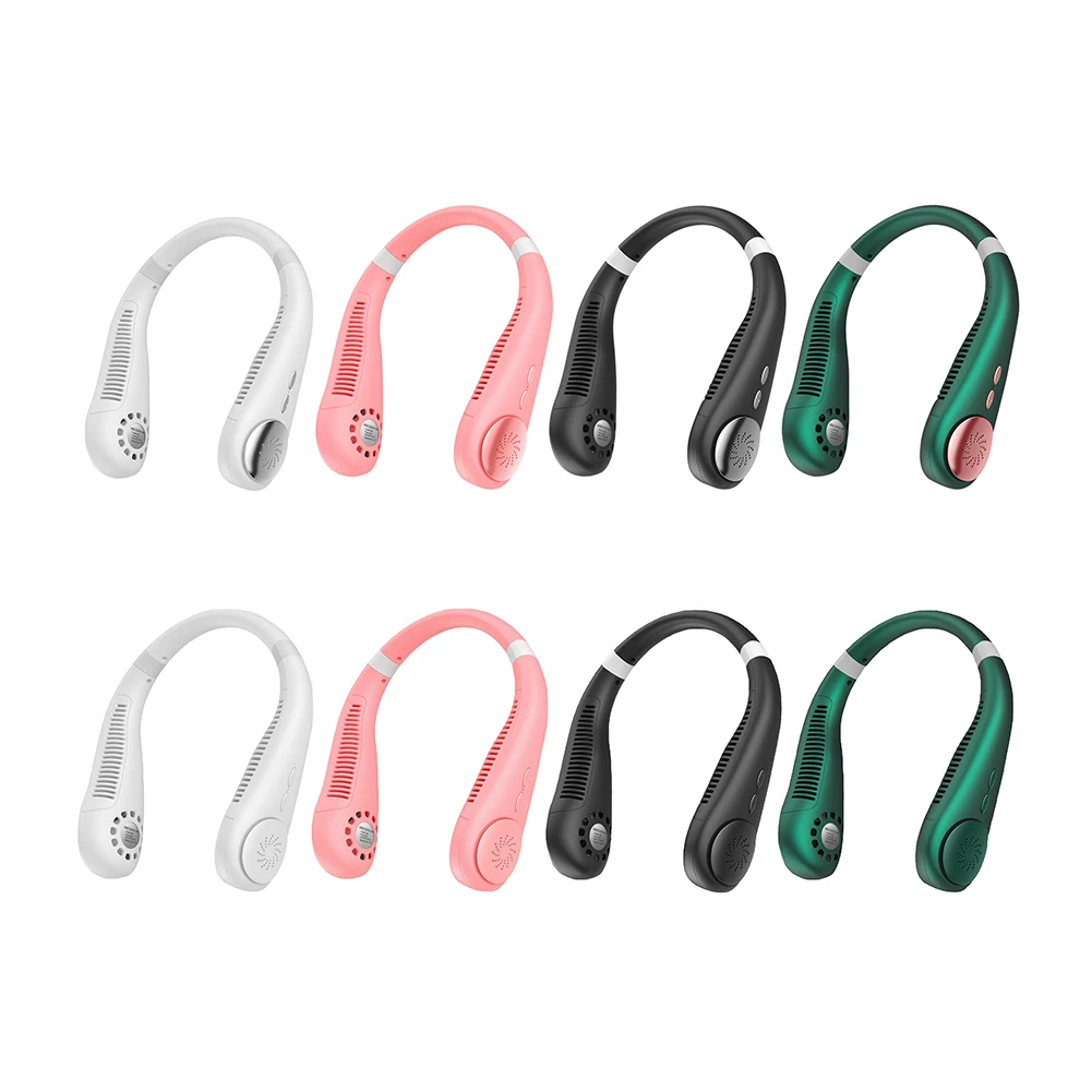 

Портативный вентилятор на шею с воздушным охлаждением, без лопастей, летние USB-вентиляторы с шейным ободом для занятий спортом, бега, путеше...