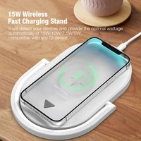 for magsafe 15w wireless charger for iphone 12 13 mini pro max fast charging stand with led bedside lamp for sumsang huawei