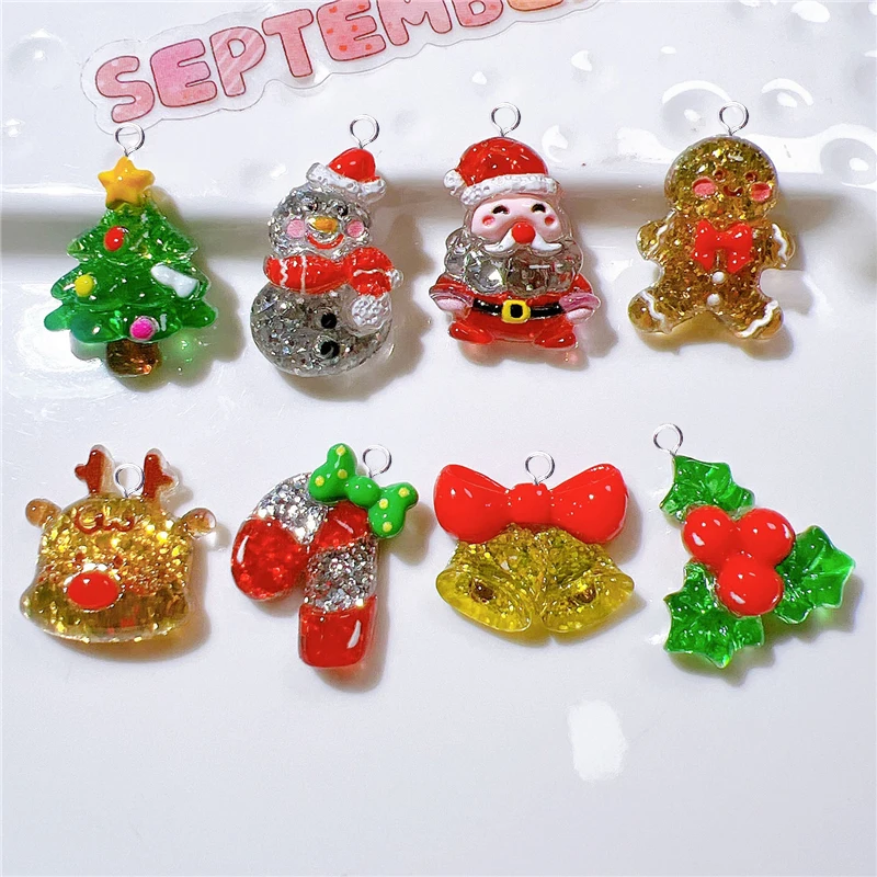 10 шт. подвески в виде рождественской елки снеговика оленя
