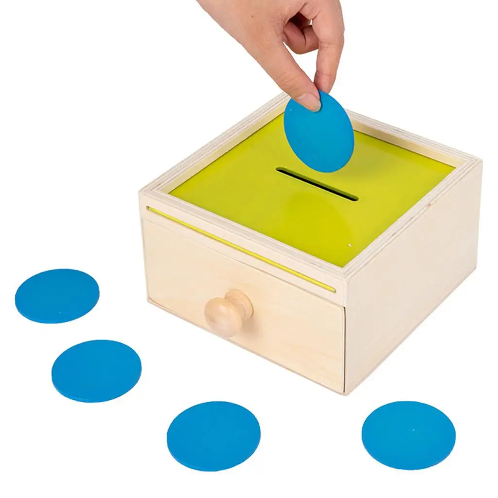 

Montessori Object Permanence Box with Tray And Ball for Infant 1 2 3 Years