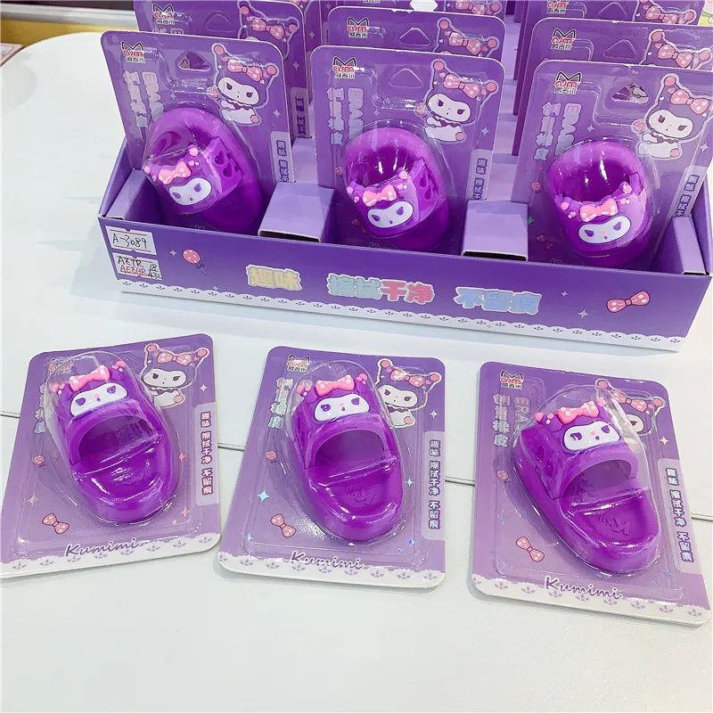 MINISO мультфильм Kurumi тапочки ластик милый креативный в форме сандалии чистый