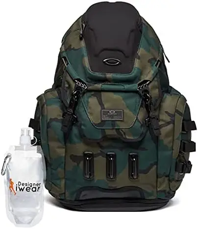 

34L Kitchen Sink Black Backpack Casual Daypack for Hiking Backpacking Camping Traveling + BUNDLE with Designer iWear Collapsible