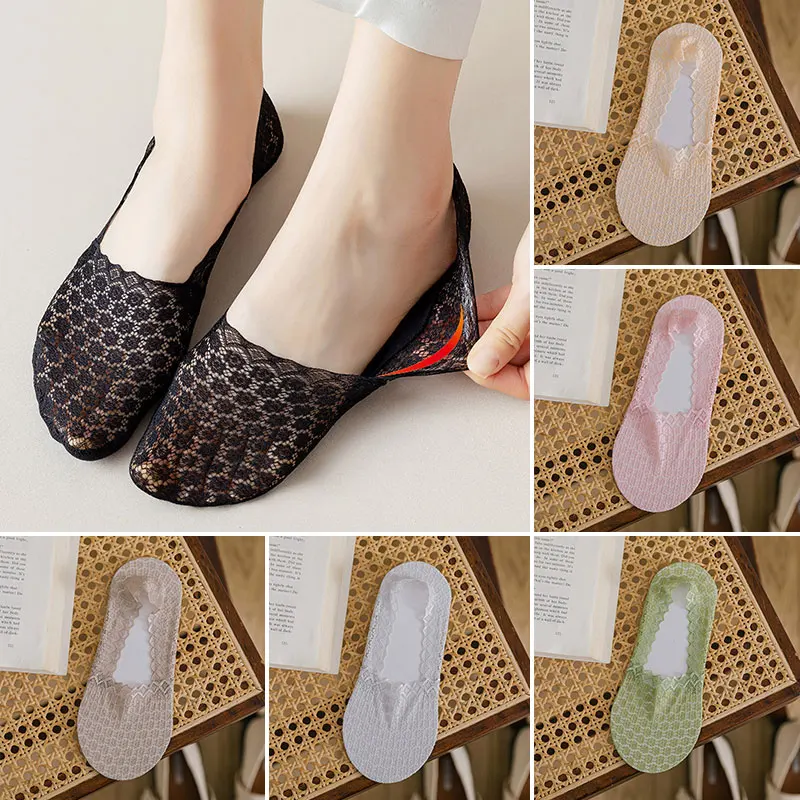 

Summer Silicone Invisible Thin Sock Slippers Ladies Fashion Women Sexy Beathable High heels Anti-Slip Ankle Boat Sock