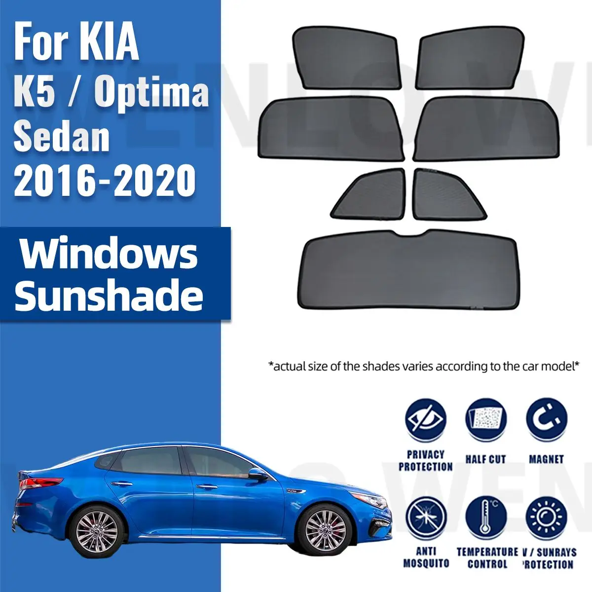 Для Kia K5 Optima JF 2015 2016 2017 2018 2019 Магнитный автомобильный солнцезащитный козырек
