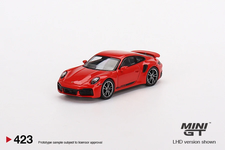 

MINI GT 1:64 Порше 911 турбо S гвардии красный LHD литая модель автомобиля