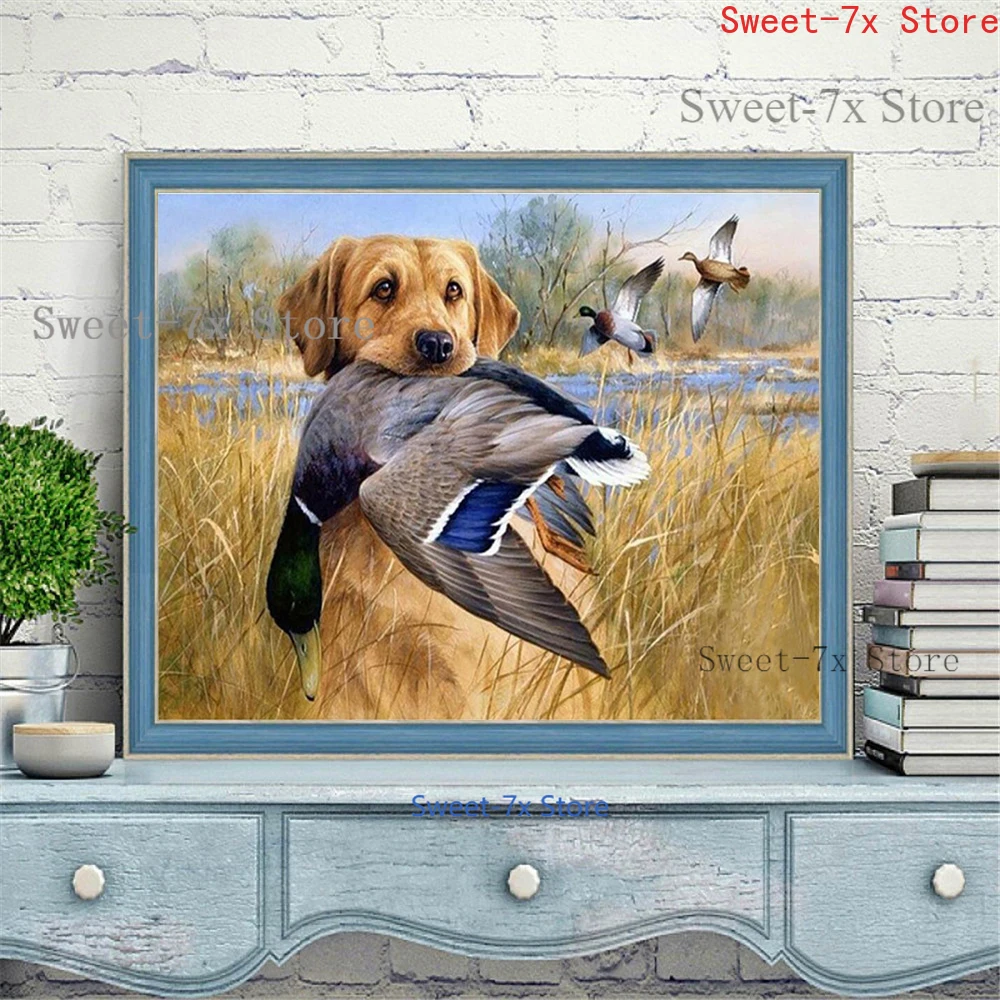 Набор для алмазной вышивки сделай сам картина 5D с изображением собак уток