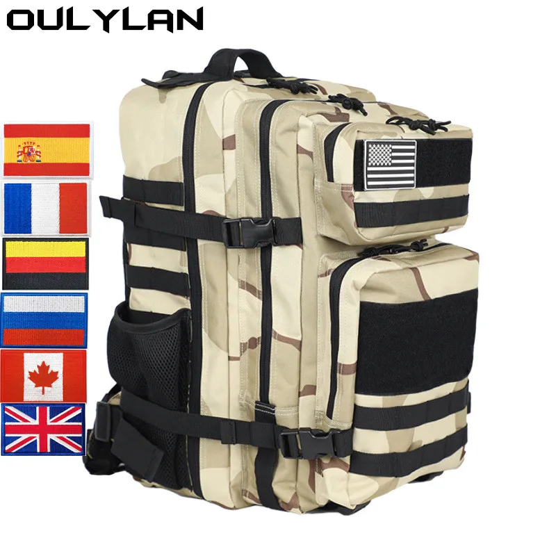

Военный тактический рюкзак Oulylan, сумка для улицы, тренировок, спортзала, Походов, Кемпинга, путешествий, армейский ранец Molle, 25 л, 45 л