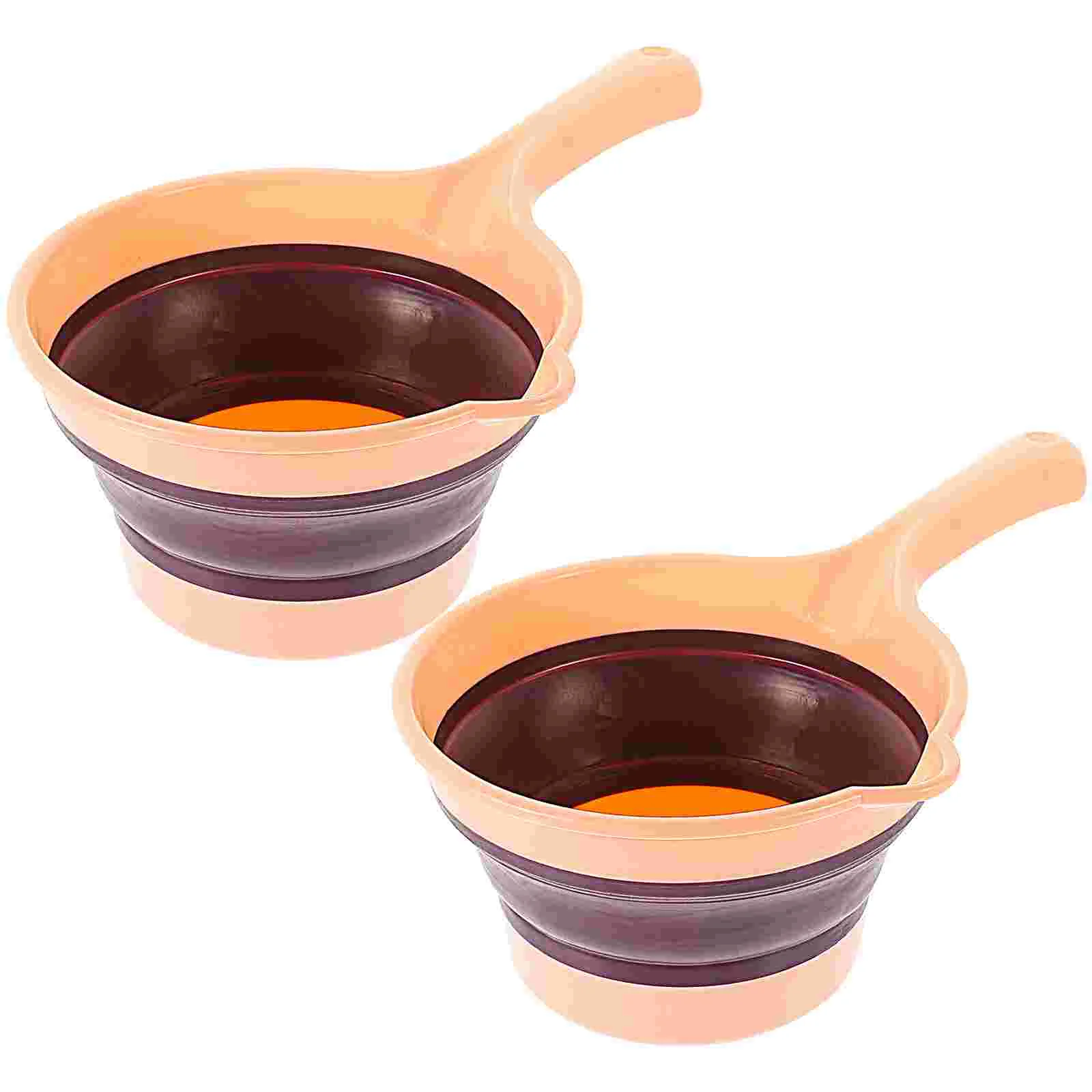 

Ladle Water Scoop Bath Cup Kitchen Dipper Collapsible Rinsebathroom Bucket Spoon Big Folding Bottle Handle Shampoo Hair