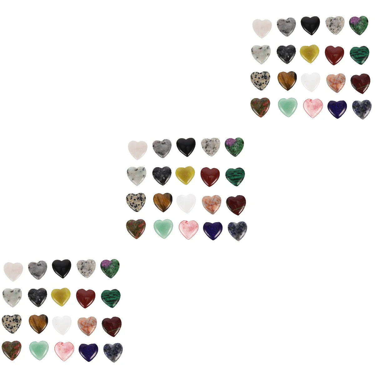

60 Tank Stones Decorative Stones Heart-shaped Ornaments