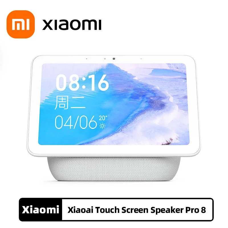 

Xiaomi Xiaoai Touch Screen Speaker Pro 8 Bluetooth-Compatible 5.0 inch Digital Display Alarm Clock WiFi Smart Connection Speaker