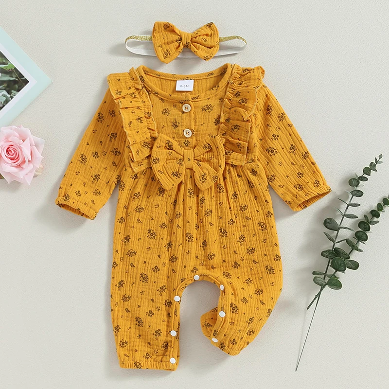 

Детский комбинезон с оборками, с длинным рукавом, на осень