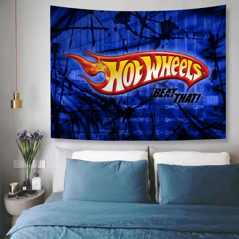 H-Hot W-Wheels Printed Large Wall Tapestry Hanging Tarot Hippie Rugs Dorm Art Home Decor