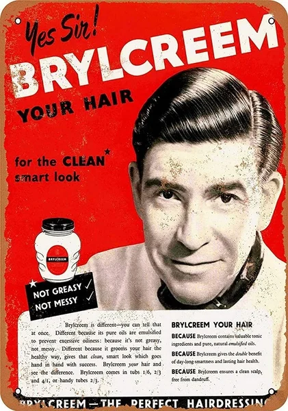 Оловянная вывеска Brylcreem для волос настенное украшение винтажная - Цена: 