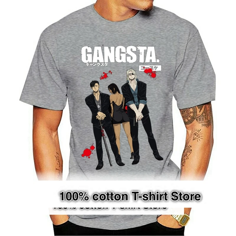

Футболка с принтом Gangsta Манга Аниме 2, крутые топы, футболка