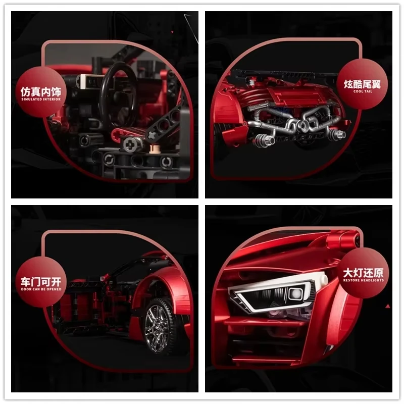 В наличии KBOX 10516B MOC технический Супер спортивный автомобиль строительные блоки