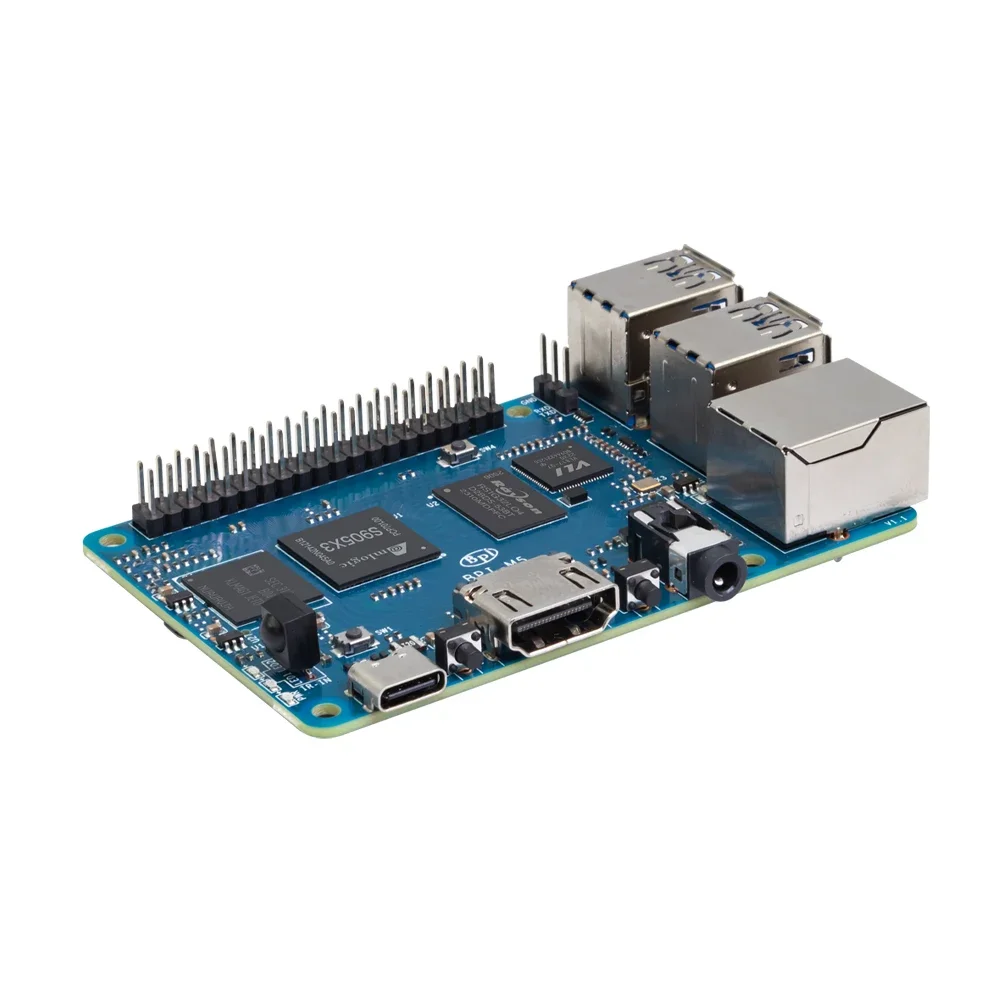 VivaBanana PI BPI-M5 Amlogic S905X3 Quad Core ARM Mali G31 4 ГБ LPDDR4 ОЗУ 16 ГБ EMMC Flash с поддержкой Linux Ubuntu Debian Single Board (art.: 3920dc2ff23a2) - 3920dc2ff23a2