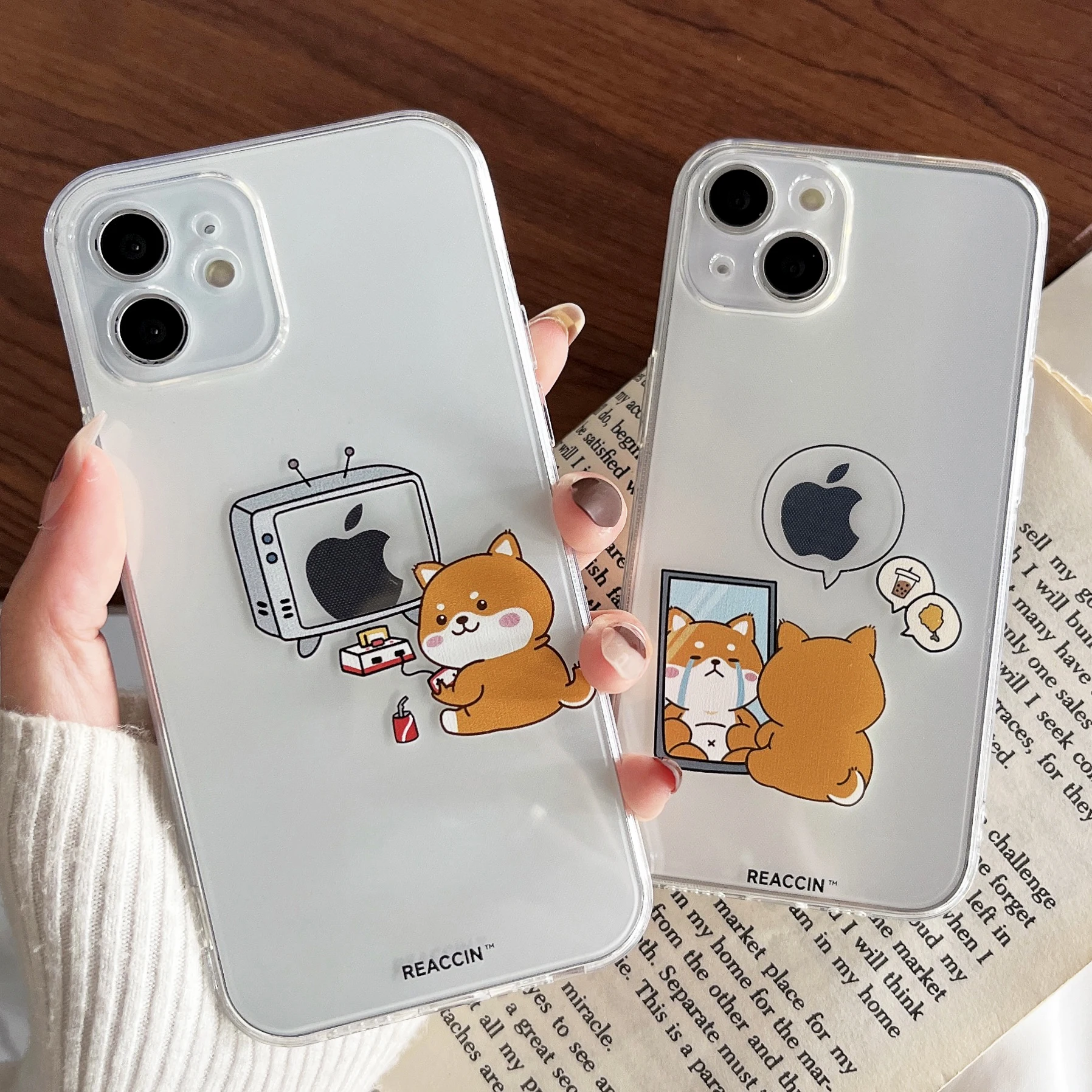 

Creative Cartoon Cute Akita Inu IPhone 11 12 13 Pro Max Mini XS X XR Max 7 8 6 S Plus SE 2020 IPhone 11 Anti-Shock Cover Coque