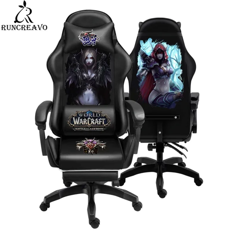

2021 New Fashion Computer Chair Office Home Boy&girl Gaming Chair Swivel Chair Adjustable Anchor Live Chairs with Footrest