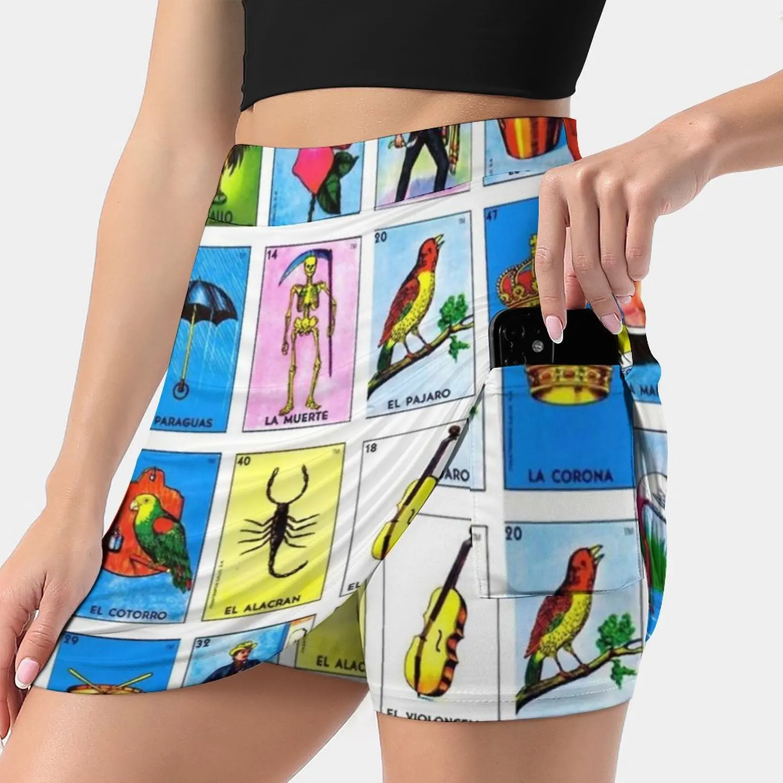 

Женская юбка Y2K в стиле лотереи/мексиканского бинго, летняя одежда 2022, юбка-брюки в стиле K-POP с карманами, лотерея, бинго, буквы