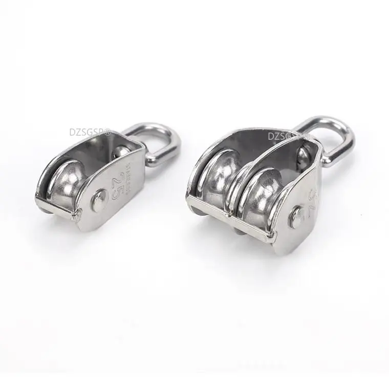 

Stainless Steel Double Pulley Block for Rope Chain Traction