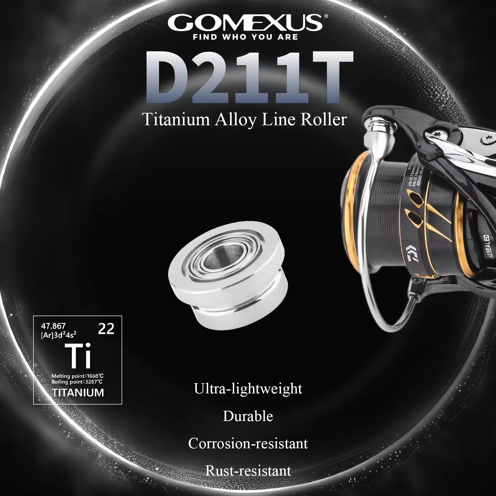 Фото Ролик для лески Gomexus D211 D2111 из титана для Daiwa Caldia, Exist, Certate, Legalis, Revros №3