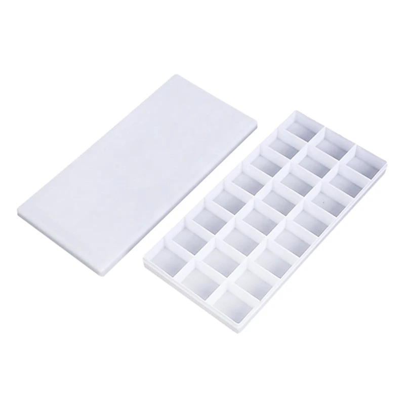 

Professional 24 Compartments Plastic Paint Palette Paint Tray with Lid for Watercolors/Gouache/Acrylic/Oil Paint