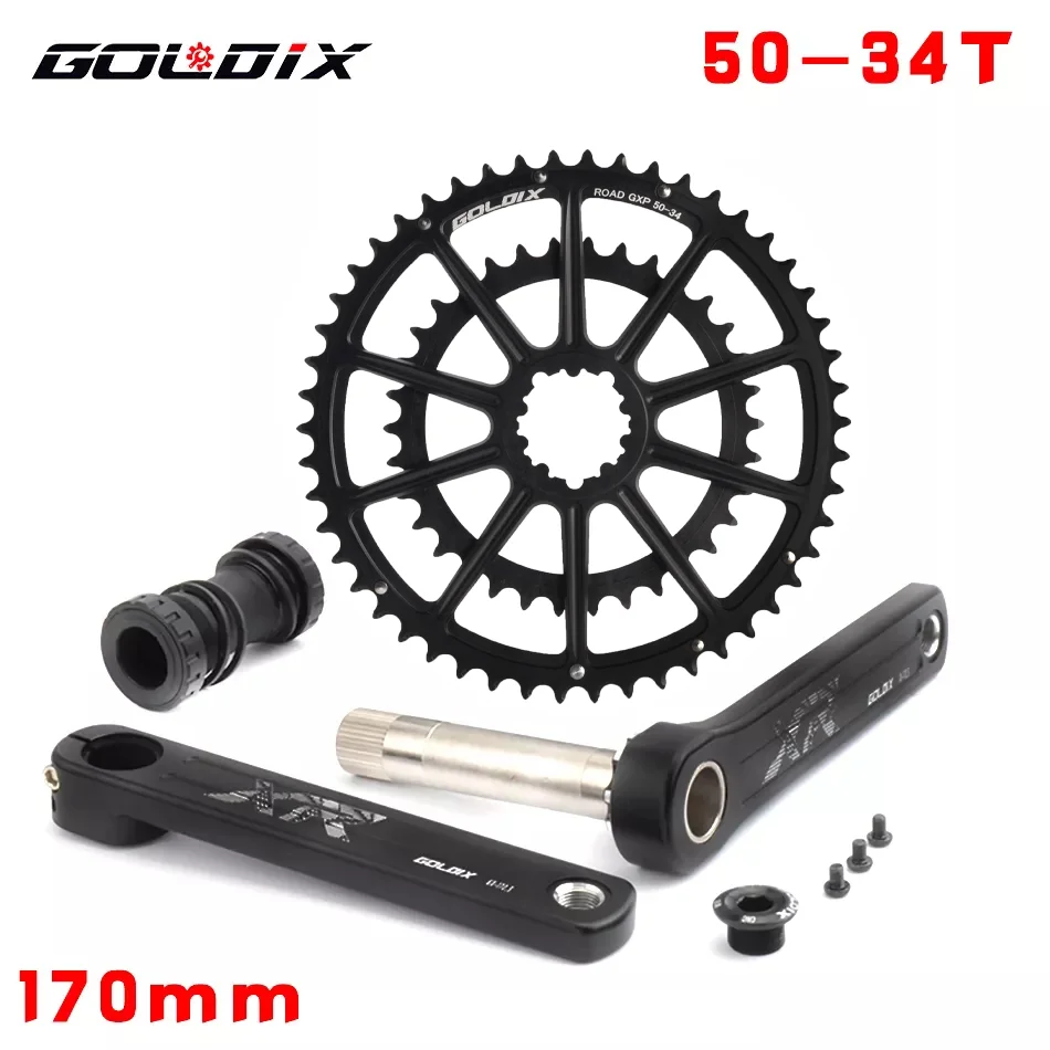 GOLDIX Road Crank 50-34T/53-39/T SRAM GXP Road Folding Bicycle SHIMANOR7000/R8000/5800/6800 Wide and Narrow Sprocket Crankset