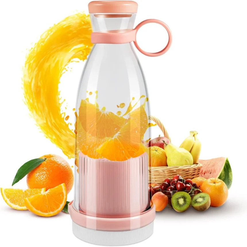 Rechargeable Mixers Fresh Fruit Juicers Blue/Pink Usb Portable Juicers Bottle Mini Fast Electric Portable Blender Smoothie1pc